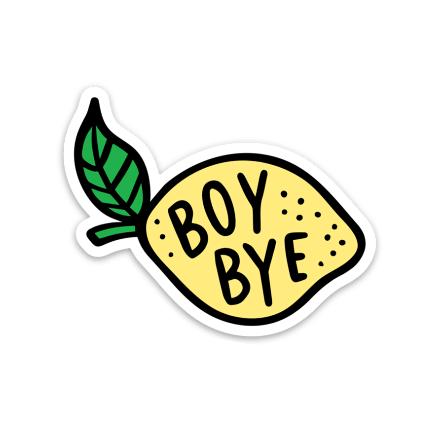 Boy Bye Lemon Sticker
