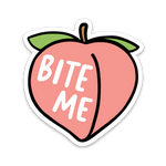 Bite Me Peach Sticker