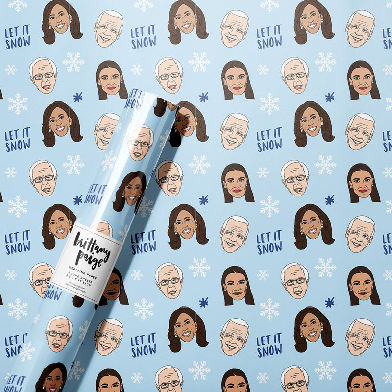 Liberal Snowflake Christmas Wrapping Paper