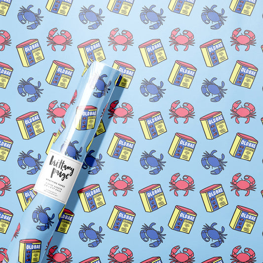 Nautical Crabs Wrapping Paper