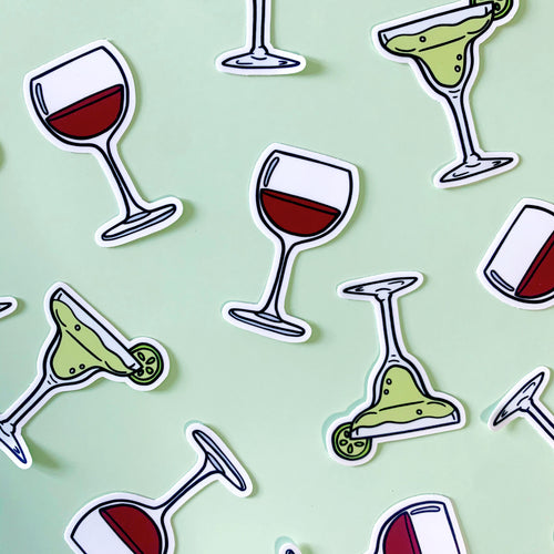 Wine Glass Sticker